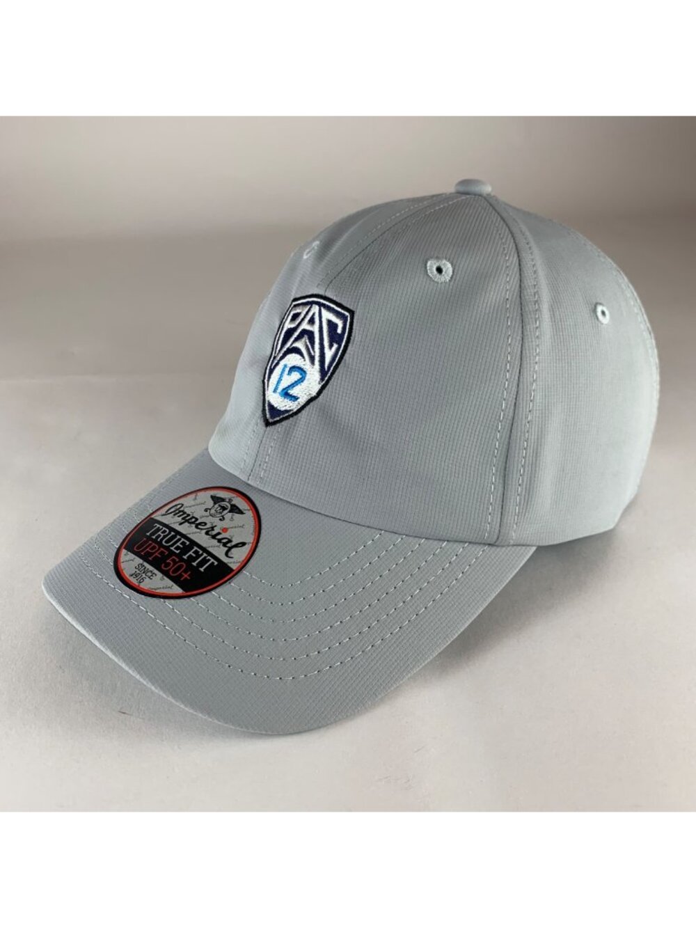 Pac 12 NCAA Gray Imperial Relaxed Fit Athletic Strapback Hat New